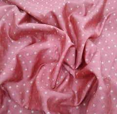Pink Zari Dot Pure Chiniya Silk Brocade
