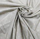 Steel Grey Dot Zari Butti Pure Raw Silk Brocade