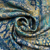 Sea Green Multicolour Jacquard Silk Brocade