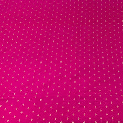 Rani Pink Zari Butti Silk Brocade