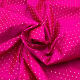 Rani Pink Zari Butti Silk Brocade