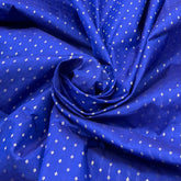 Royal Blue Zari Butti Silk Brocade