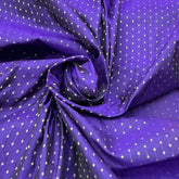 Purple Zari Butti Silk Brocade