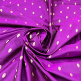 Wine Floral Zari Butti Silk Brocade