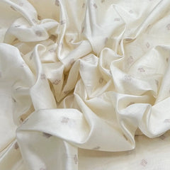 Off White Zari Butti Chinia Silk Brocade