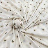 Off White & Black Meenakari Munga Silk Zari Brocade