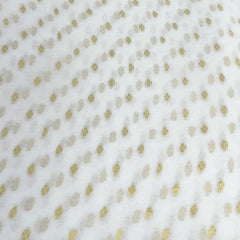 Off White Zari Butti Georgette Brocade