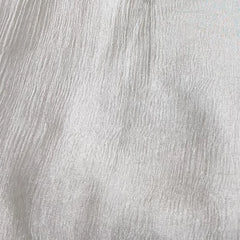 Silver Pure Plain Silk Crush Tissue