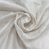 Silver Pure Plain Silk Crush Tissue