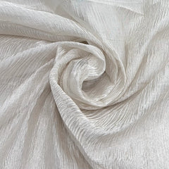 Silver Pure Plain Silk Crush Tissue