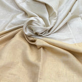 Silver Gold Half Half Pure Plain Silk Tissue