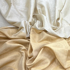 Silver Gold Half Half Pure Plain Silk Tissue