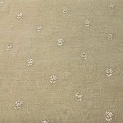 Gold Floral Motif Mul Chanderi Embroidery