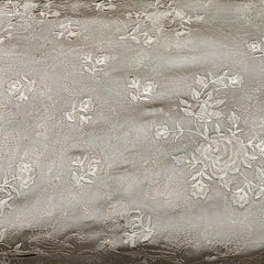 Gold Floral Jal Slub Dupion Satin Embroidery