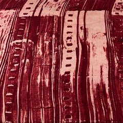 Maroon Abstract Modal Satin Ajrak Print