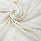 Off White Pintex Slub Silk Embroidery