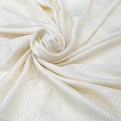 Off White Pintex Slub Silk Embroidery