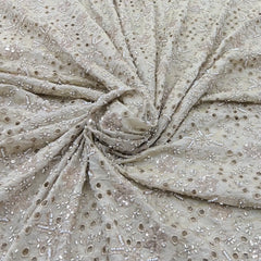 Natural Gold Cut Work Tissue Cut Dana Embroidery