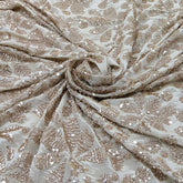 Natural Gold Floral Tissue Cut Dana Embroidery