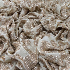 Natural Gold Floral Tissue Cut Dana Embroidery