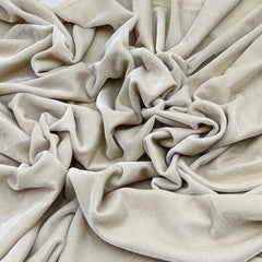 Cream Plain Micro Velvet