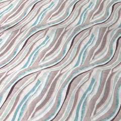 Off White Abstract Slub Silk Print