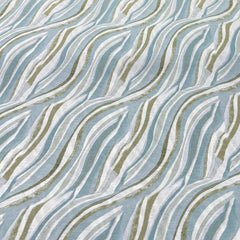 Light Blue Abstract Slub Silk Print