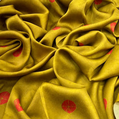 Mustard Bandhani Modal Satin Printed