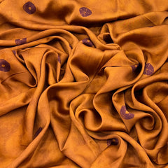 Burnt Orange Bandhani Modal Satin Printed