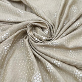 Gold Mirror Work & Thread Slub Silk Embroidery