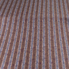 Coffee Brown Stripes Modal Satin Printed