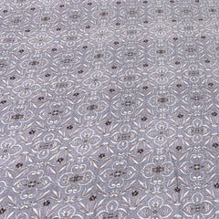 Light Purple Geometric Pure 60 Lea Linen Printed