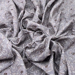 Light Purple Geometric Pure 60 Lea Linen Printed