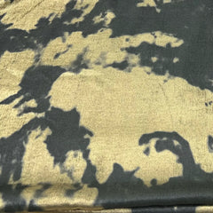 Military Green Gold Satin Velvet Foil Plain