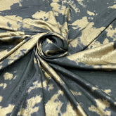 Military Green Gold Satin Velvet Foil Plain