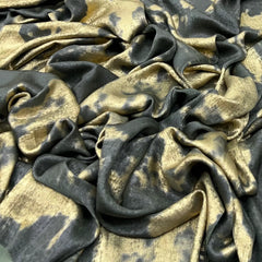Military Green Gold Satin Velvet Foil Plain