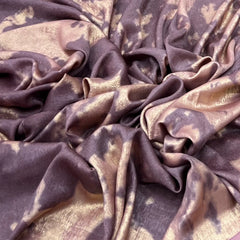 Light Purple Gold Satin Velvet Foil Plain