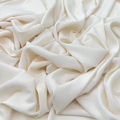 Off White Wrinkle Satin Plain
