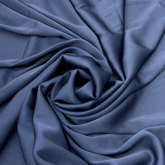 Navy Blue Wrinkle Satin Plain