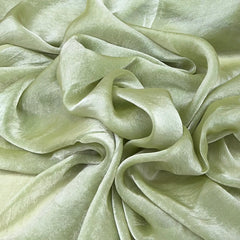 Pista Green Glass Tissue Organza Plain
