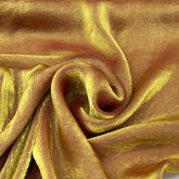 Two Tone Golden Yellow Glass Tissue Organza Plain
