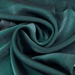 Bottle Green Glass Tissue Organza Plain