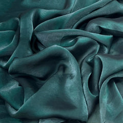 Bottle Green Glass Tissue Organza Plain