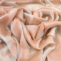 Peach Glass Tissue Organza Plain