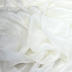 Off White Glass Tissue Organza Plain