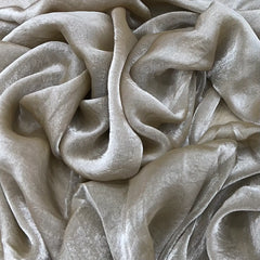 Two Tone Beige Glass Tissue Organza Plain