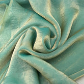 Two Tone Sea Green Glass Tissue Organza Plain