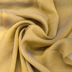 Golden Yellow Wrinkle Organza Plain