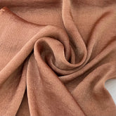 Rust Orange Wrinkle Organza Plain