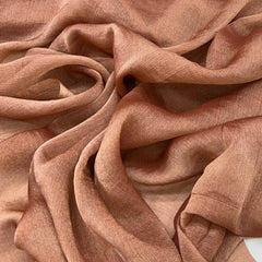 Rust Orange Wrinkle Organza Plain